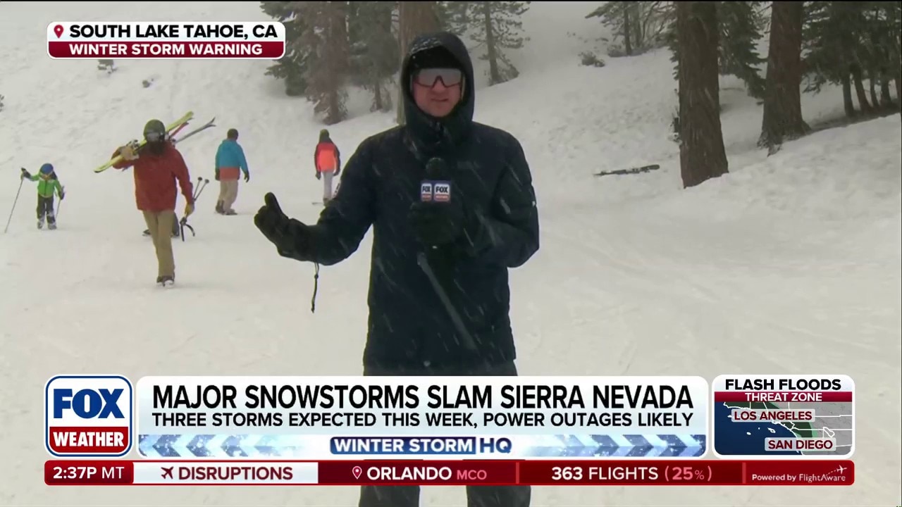 Feet of snow buries the Sierra Nevada