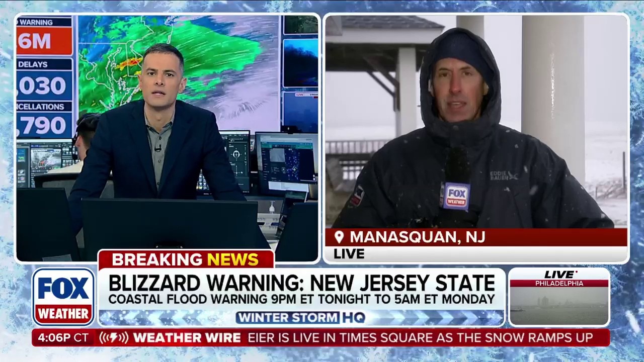All of New Jersey under a Blizzard Warning for the first time in 30 years 