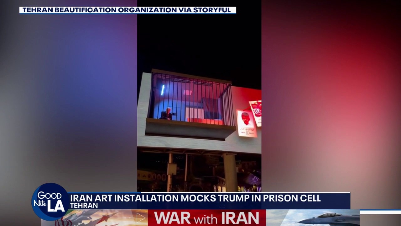 Iran art installation mocks 'Trump' in prison cell