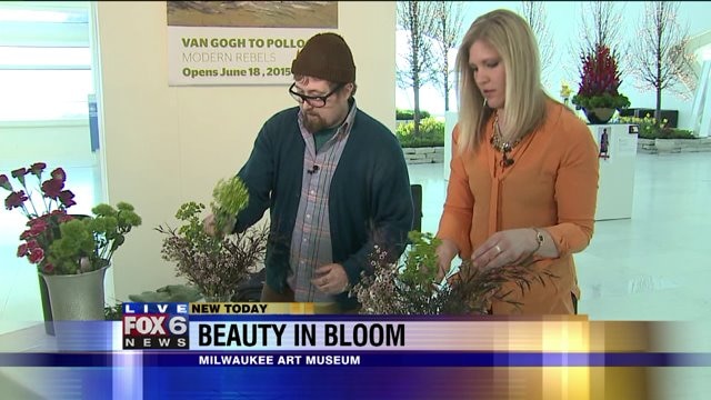 Laura makes her own flower arrangement