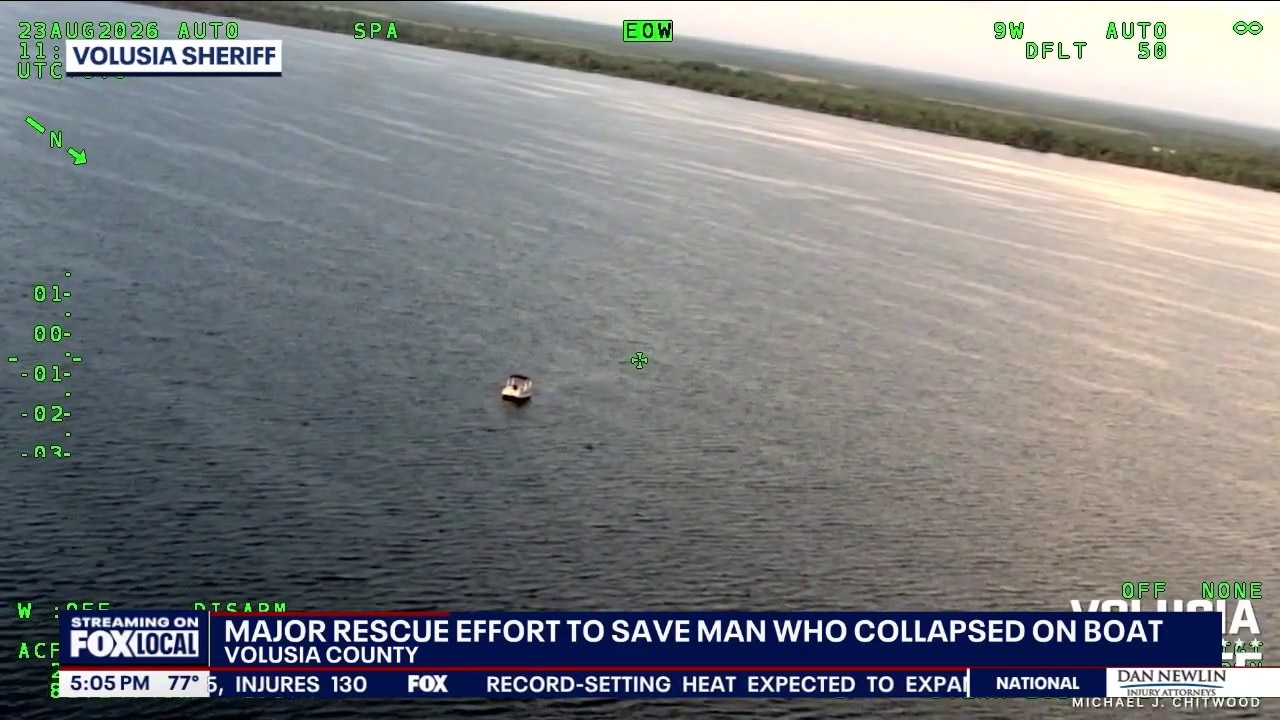 Deputies' rescue attempt of fisherman with medical emergency on pontoon