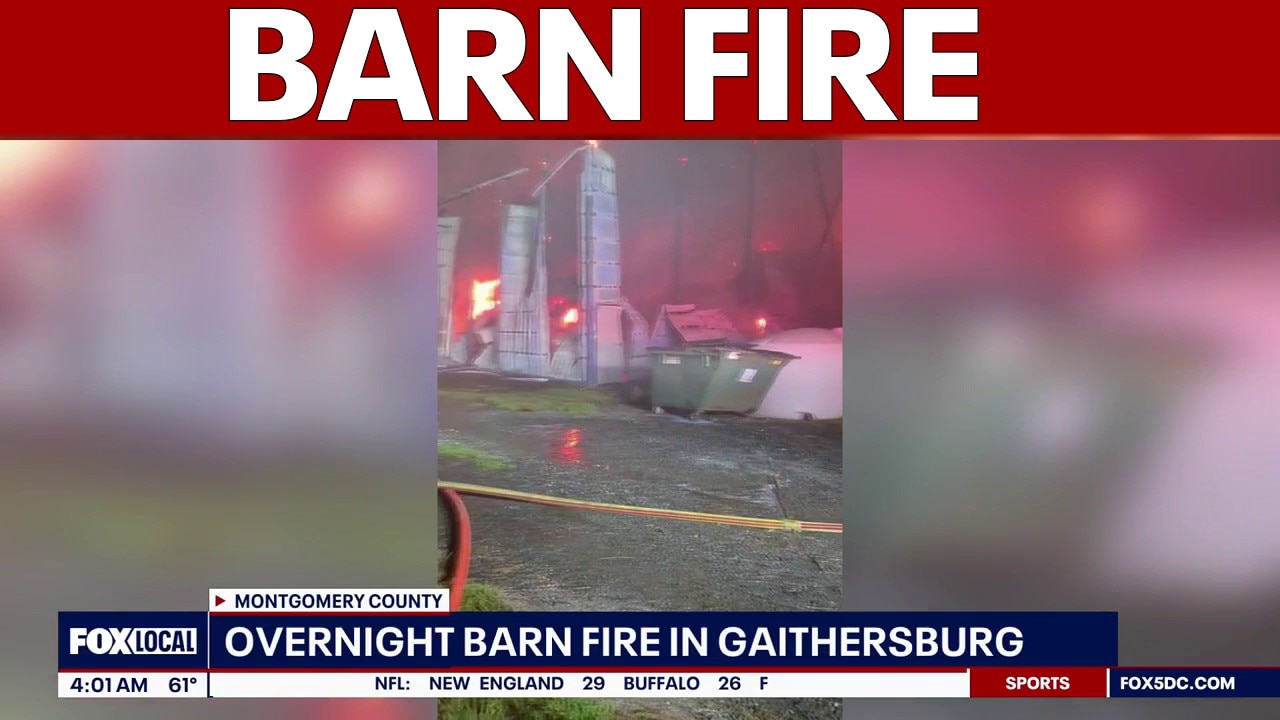 Fire destroys Gaithersburg hay barn | FOX 5 AT 4AM