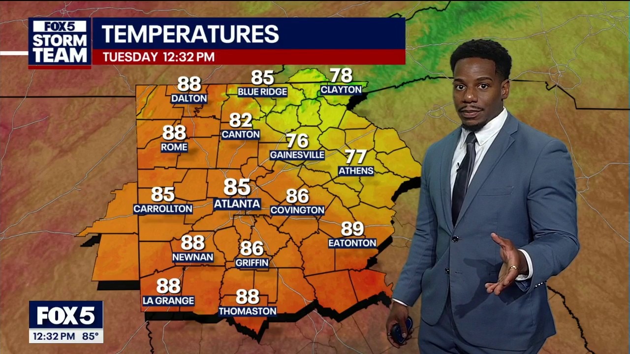 Tuesday midday weather forecast