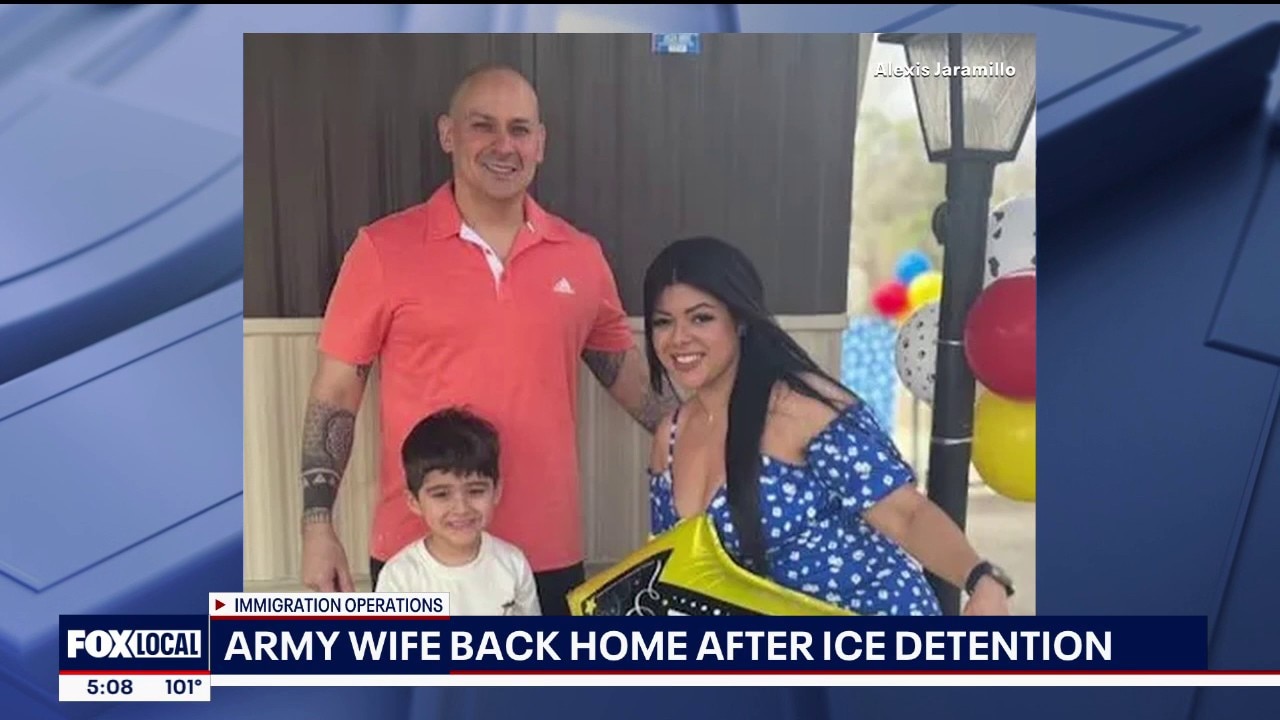 Army wife returns home after 5 weeks in ICE detention