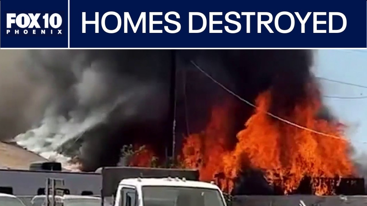 South Phoenix mobile home fire leaves 7 homeless