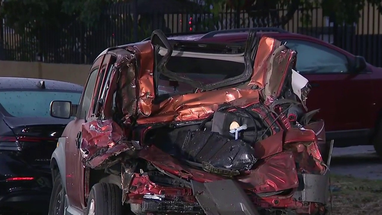 South LA police chase ends in violent crash