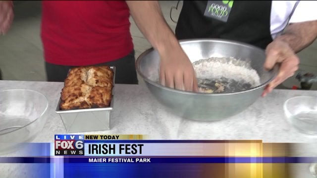 Chip checks out the food at Irish Fest