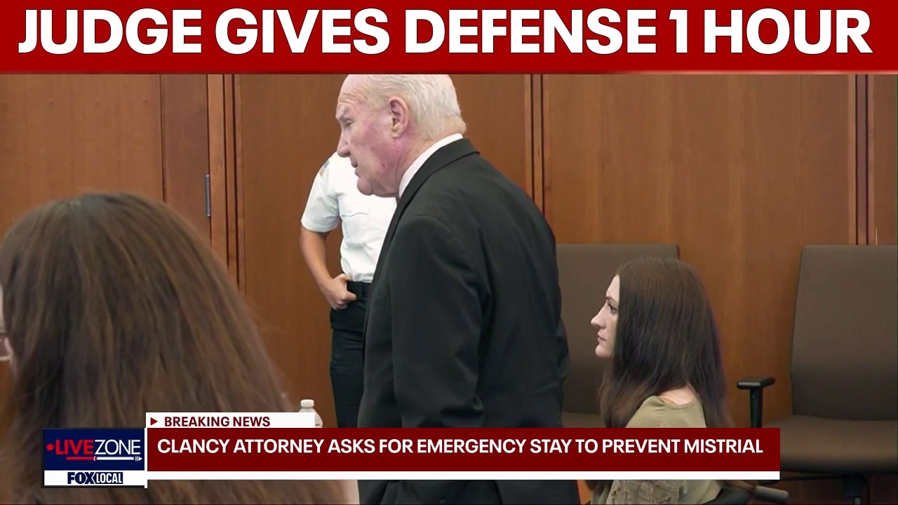 Judge in Lindsay Clancy trial gives defense 1 hour to appeal before he declares a mistrial