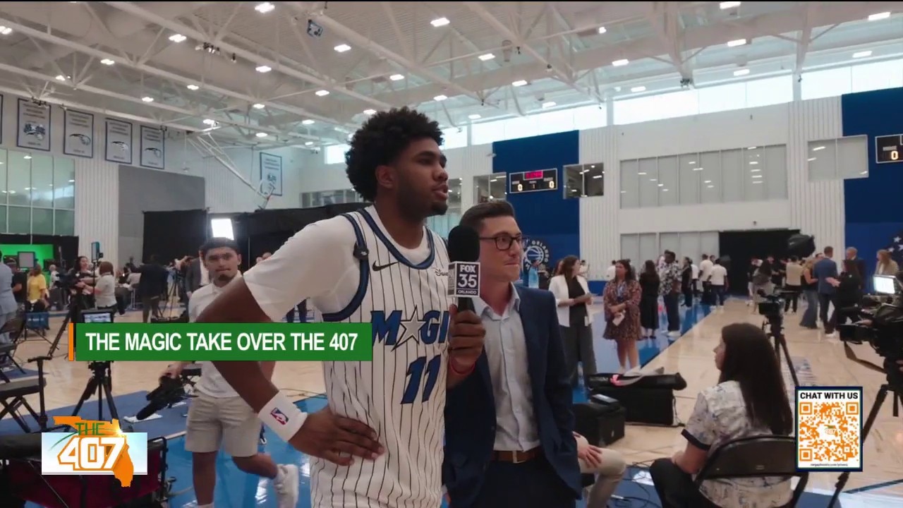 Orlando Magic’s Jace Richardson Tries Sports Reporting