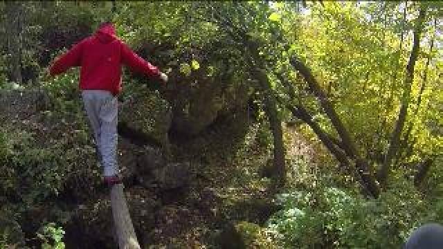 Parkour enthusiasts hit the woods, climb cliffs