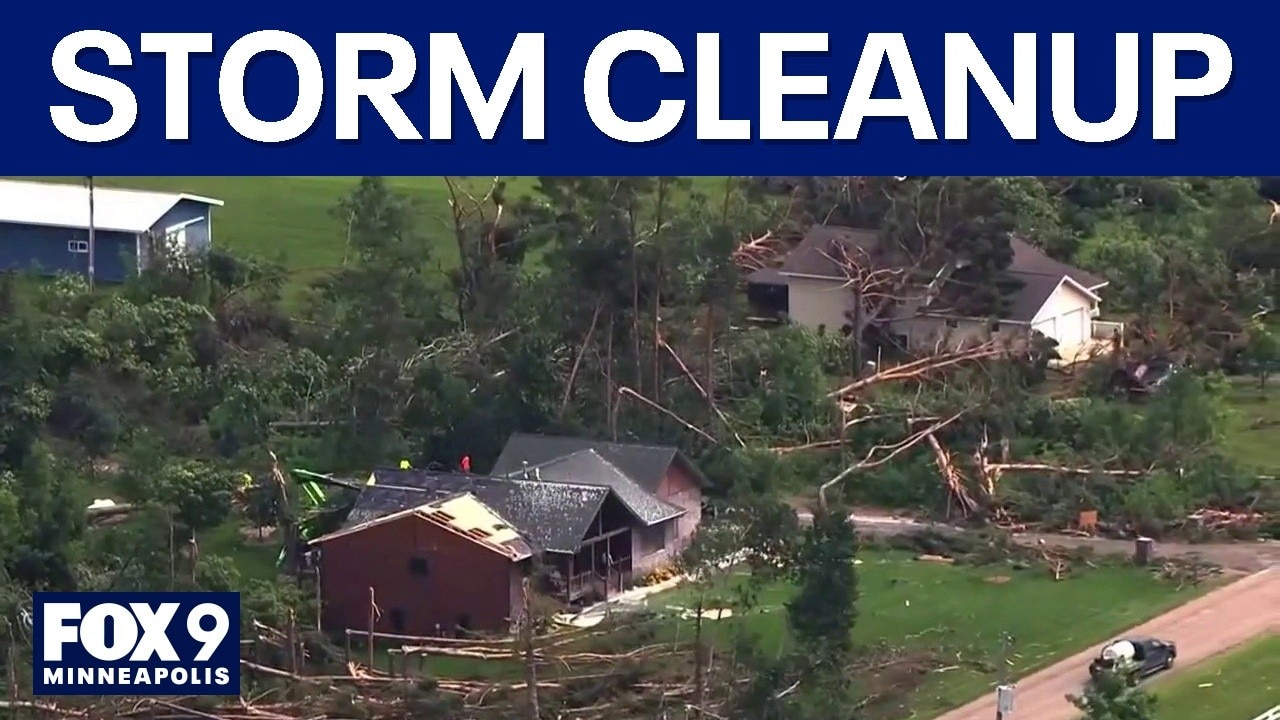 Severe storm cleanup in northern Minnesota