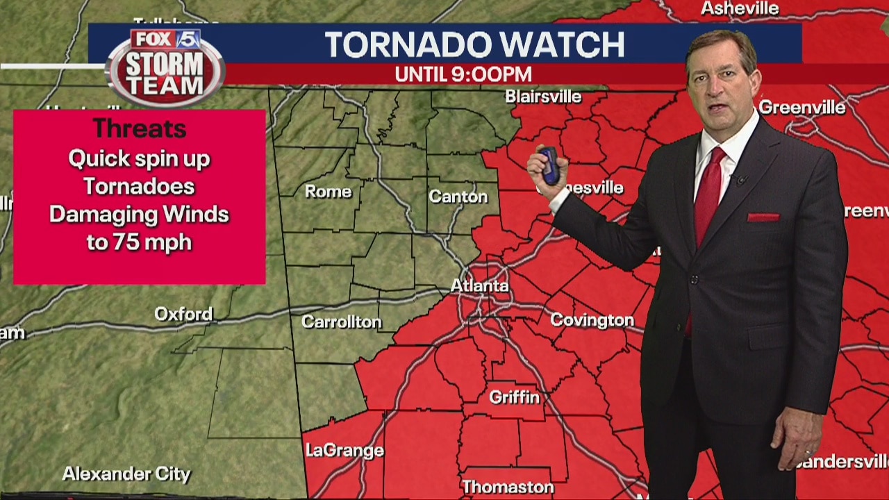 Saturday evening forecast