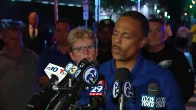 Philadelphia Police Commissioner Richard Ross speaks to reporters