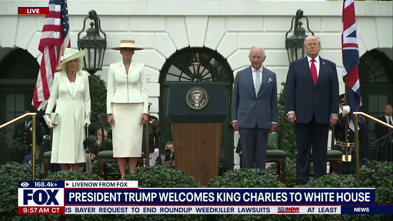 Trump welcomes King Charles to White House