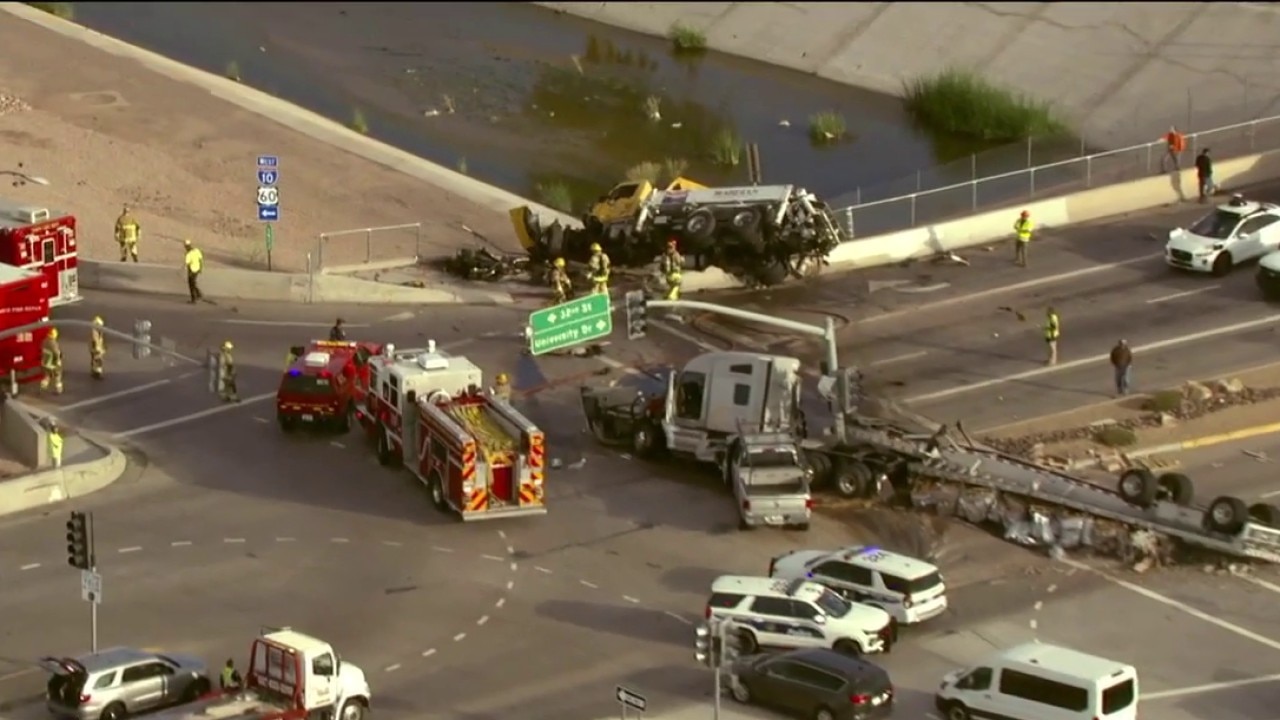 Crash involving large trucks on University Drive off I-10