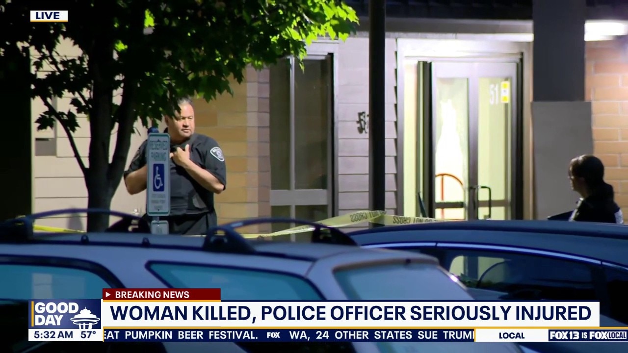 Woman killed, police officer stabbed in Renton, WA