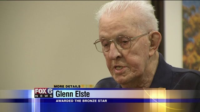 World War II veteran Glenn Elste receives some overdue awards for his service