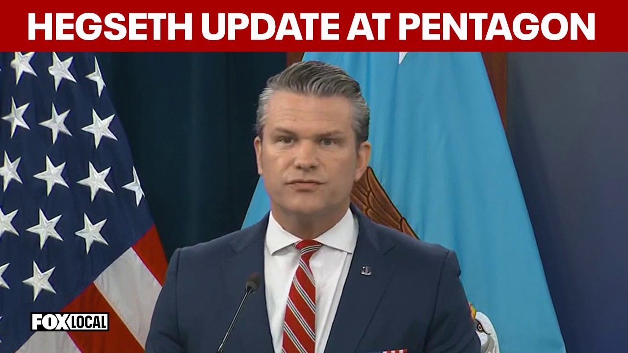 Defense Secretary Pete Hegseth hold press conference at Pentagon