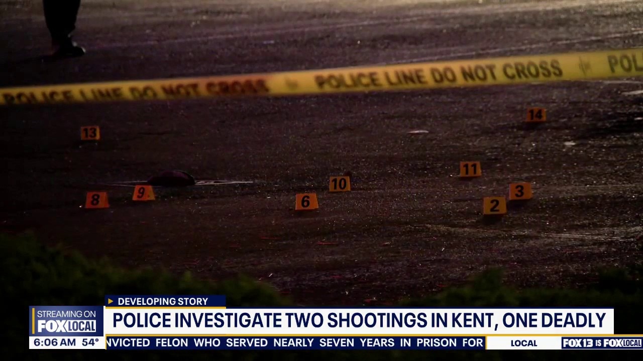 Police investigate 2 shootings in Kent, WA, 1 deadly