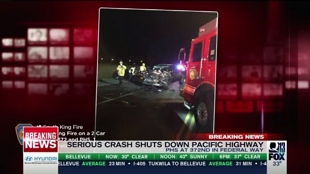 Serious crash shuts down Pacific Highway
