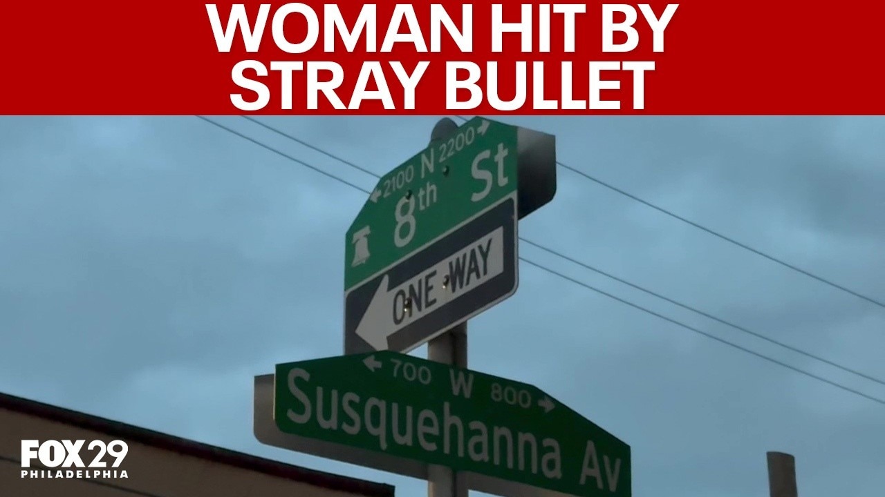 Woman hit by stray bullet while inside North Philadelphia home: police