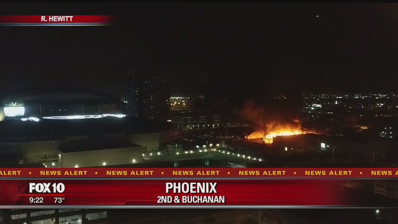 Crews battled fire at vacant Phoenix warehouse