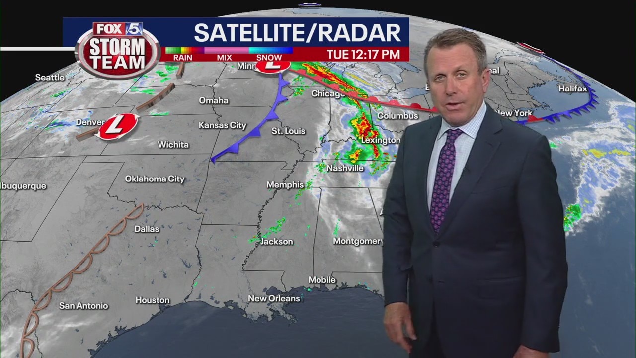 Tuesday mid-day weather forecast