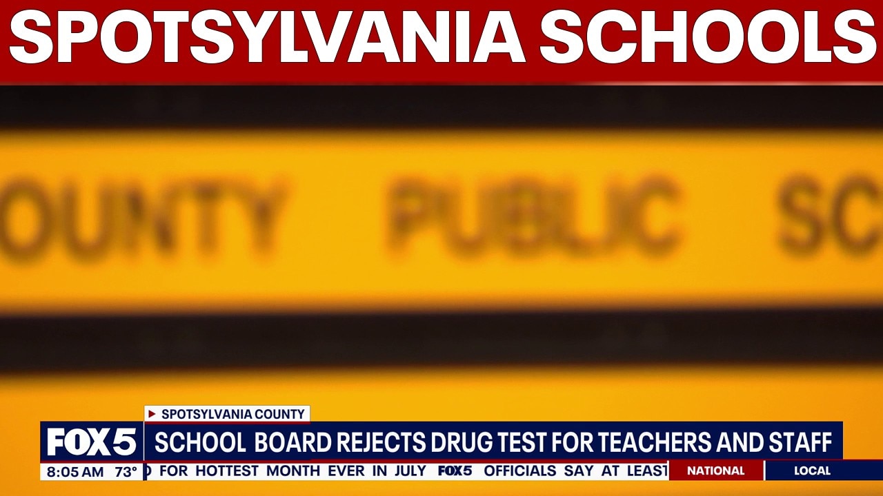Spotsylvania school board rejects drug testing for teachers and staff