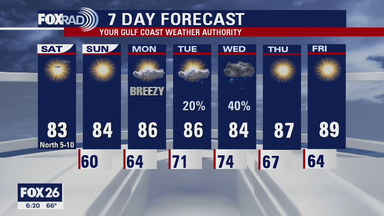 Houston area weather forecast 4/25