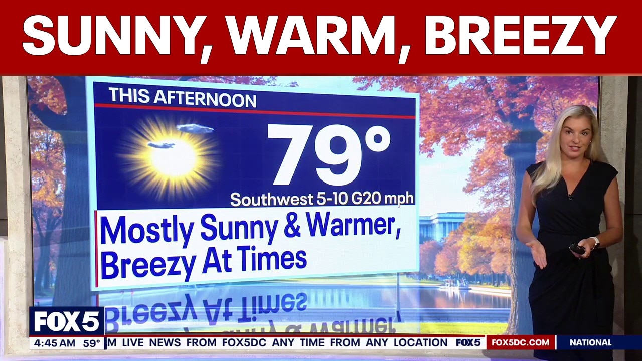 DC weather: Mostly sunny, warm Thursday with highs near 80 degrees