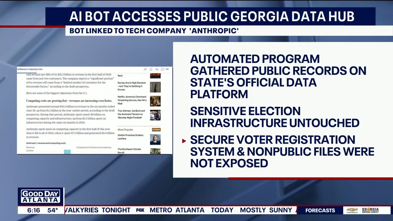 AI bot reportedly accesses Georgia voter files