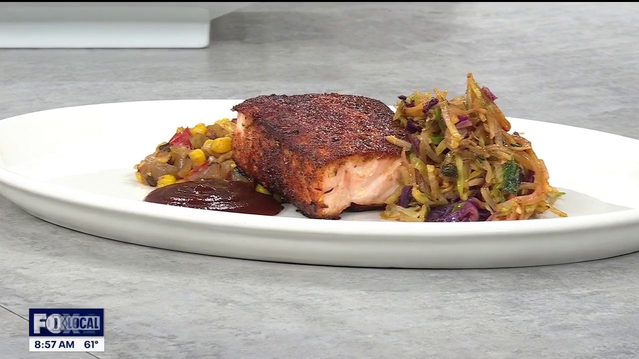 Andiamo chef Jim Oppat makes Spice Crust Salmon Primavera