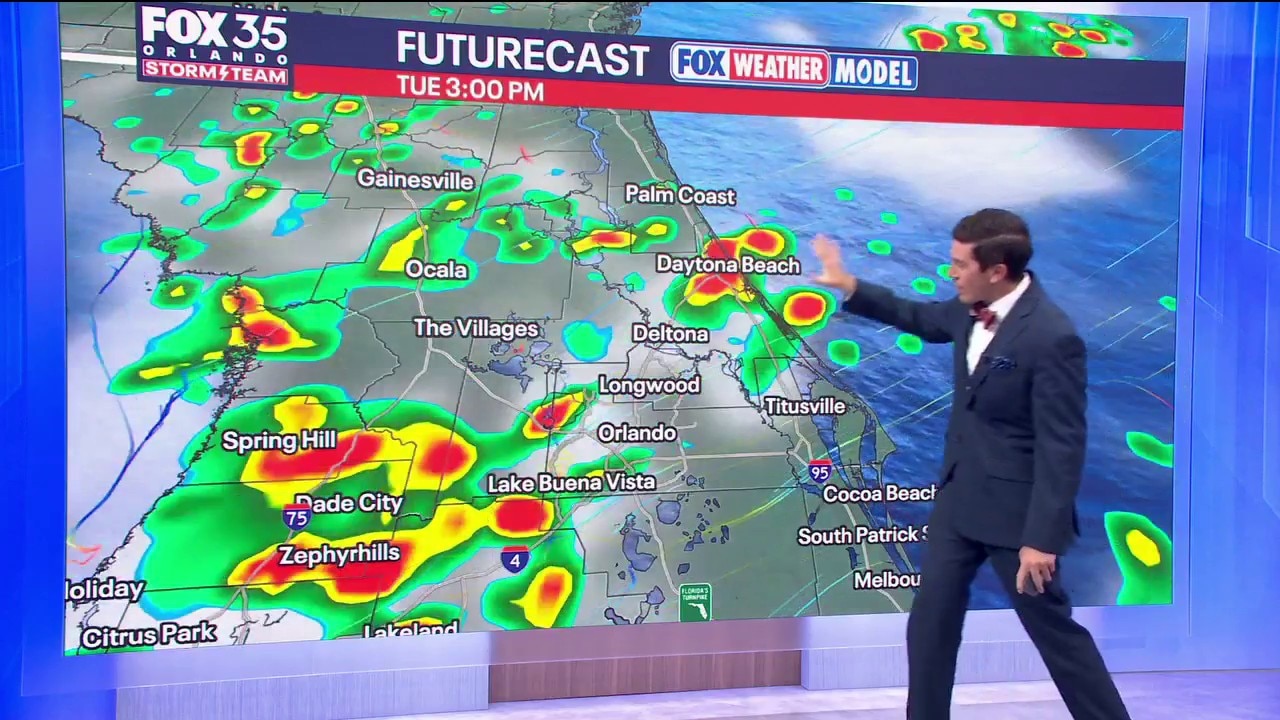 Orlando PM Weather Forecast: Stormy start to the workweek, drier by Wednesday