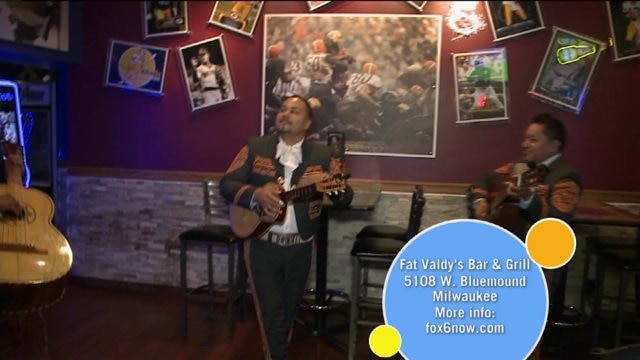 Chip enjoys the sounds from the Mariachi Band at Fat Valdy`s Bar and Grill