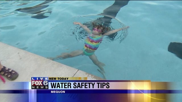 Laura talks about water safety at Elite Sports Club