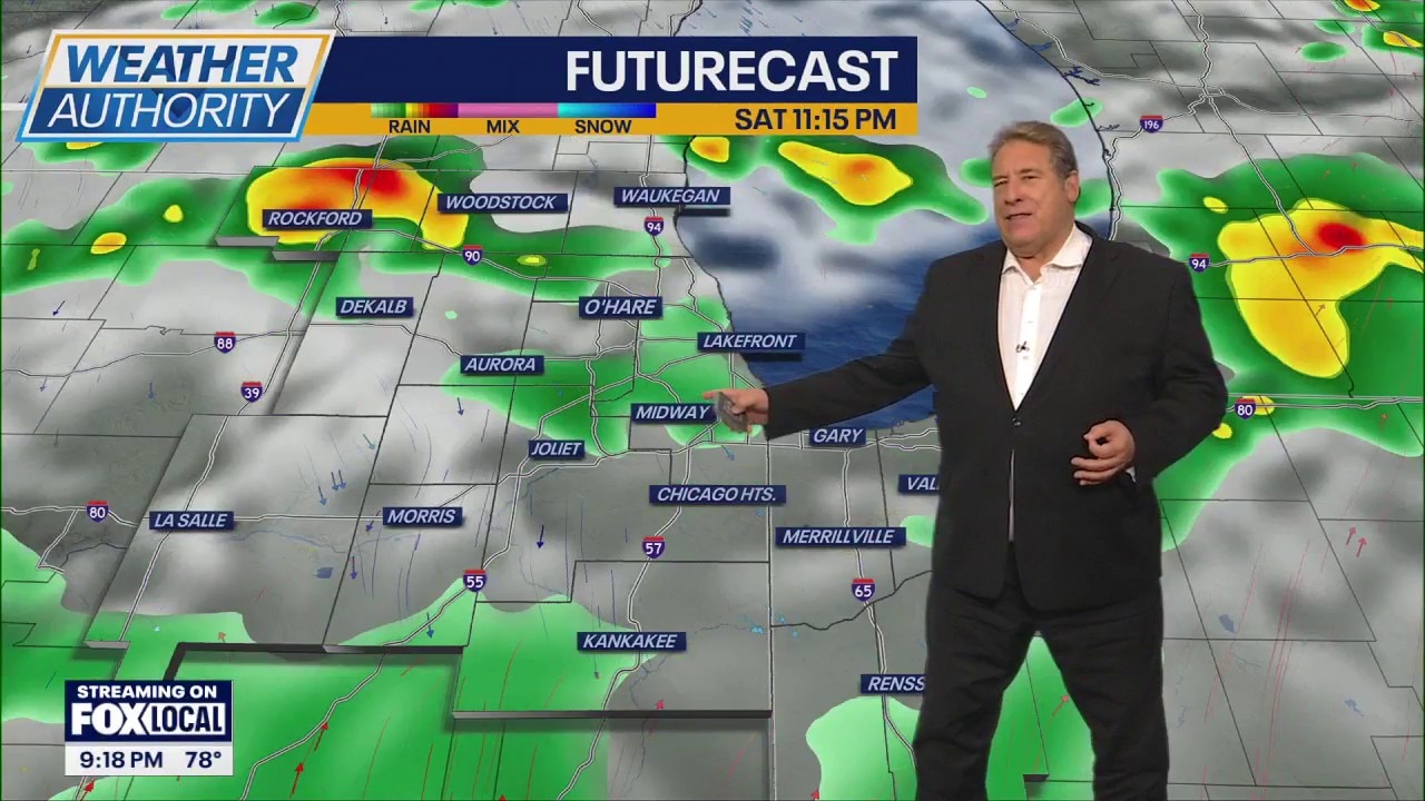 Chicago weather: Showers, storms possible Saturday before brief cooldown