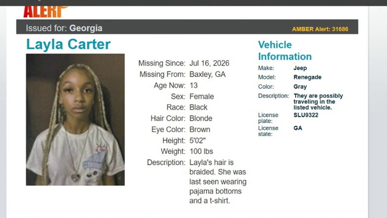 Amber alert issued for missing 13-year-old girl