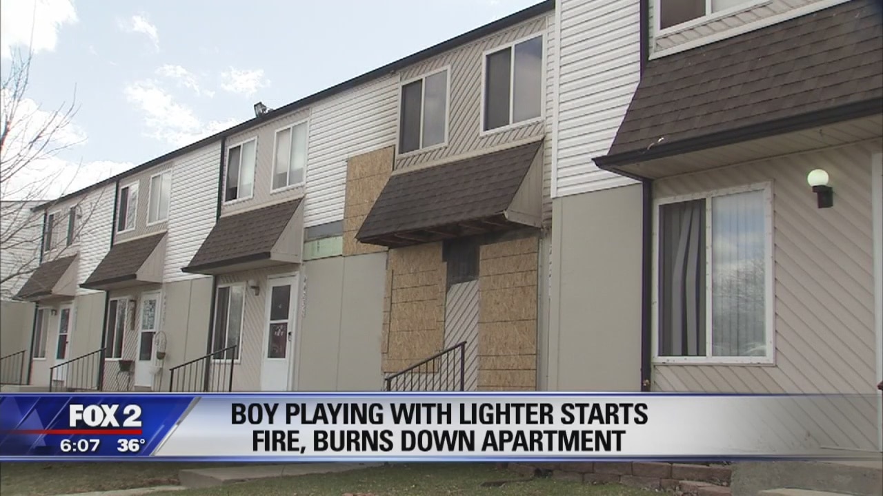 11 year-old playing with lighter starts fire, burns down apartment