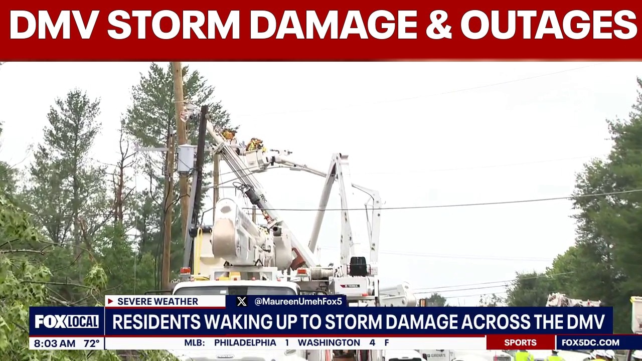 Residents across DMV wake to storm damage, outages as more storms threaten