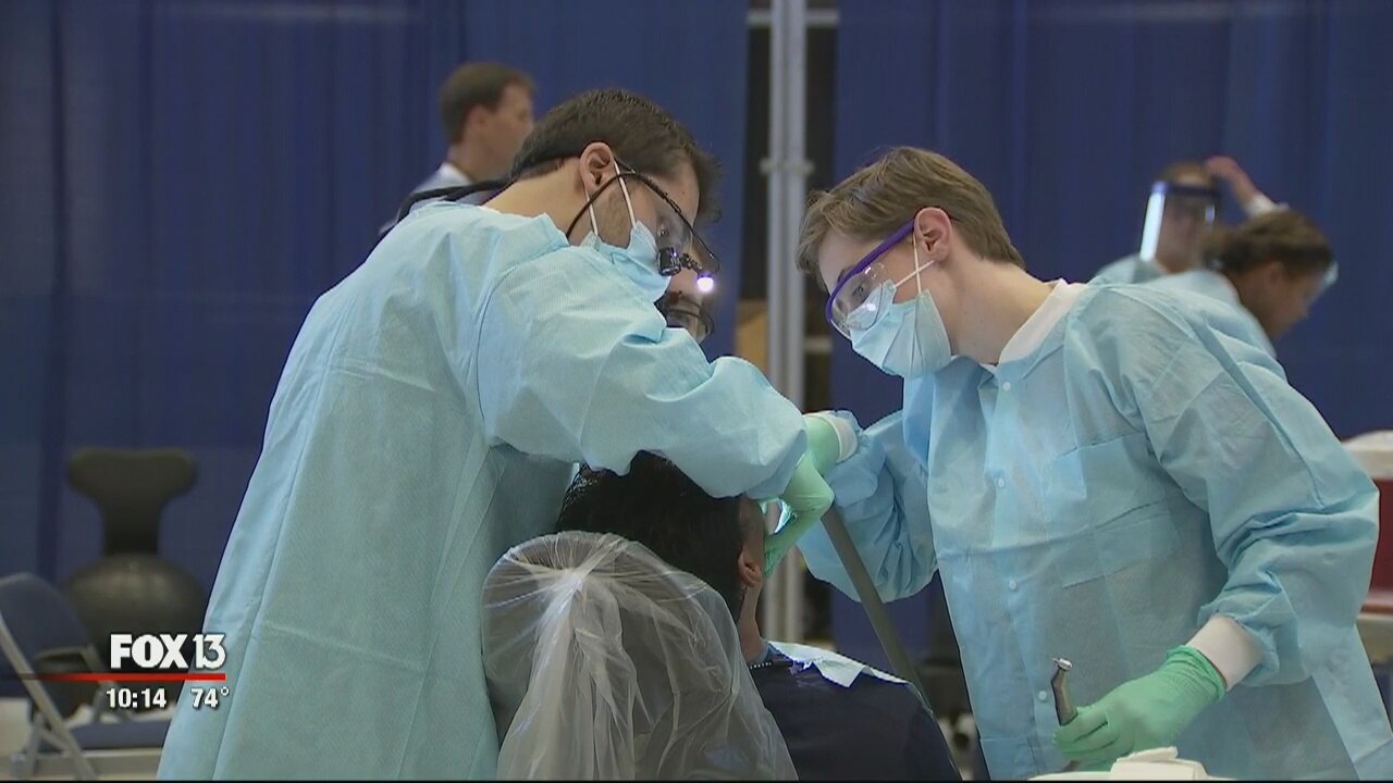 Hundreds show up for free medical clinic