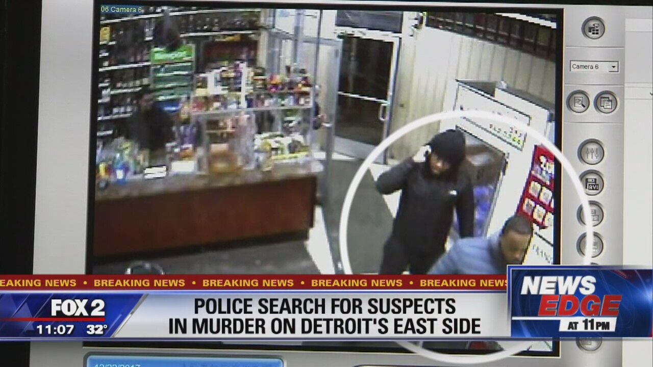 Police search for suspects in murder on Detroit's east side