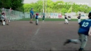 6-year-old boy makes triple play in little league play