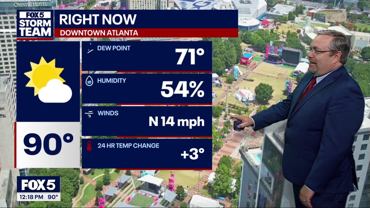 Monday midday weather forecast