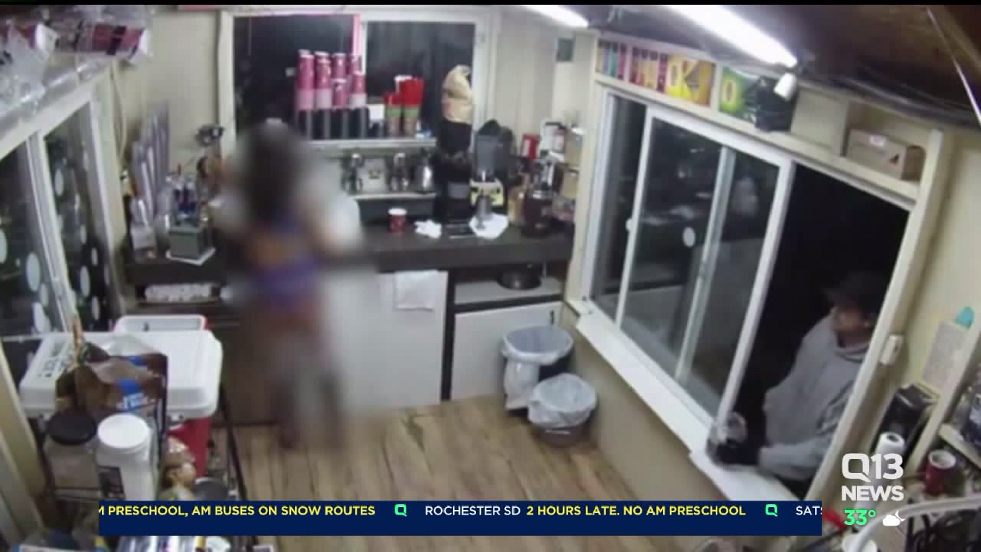 Terrifying attack on barista caught on camera