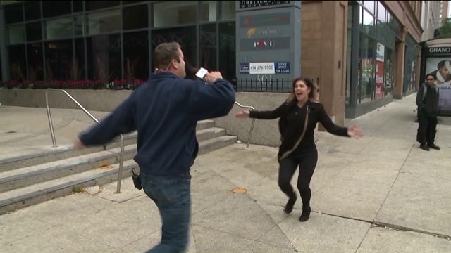 Chip learns about the different types of hugs being given for free