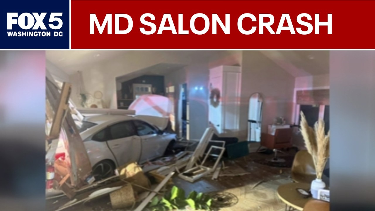 Alleged drunk driver crashes into Maryland hair salon