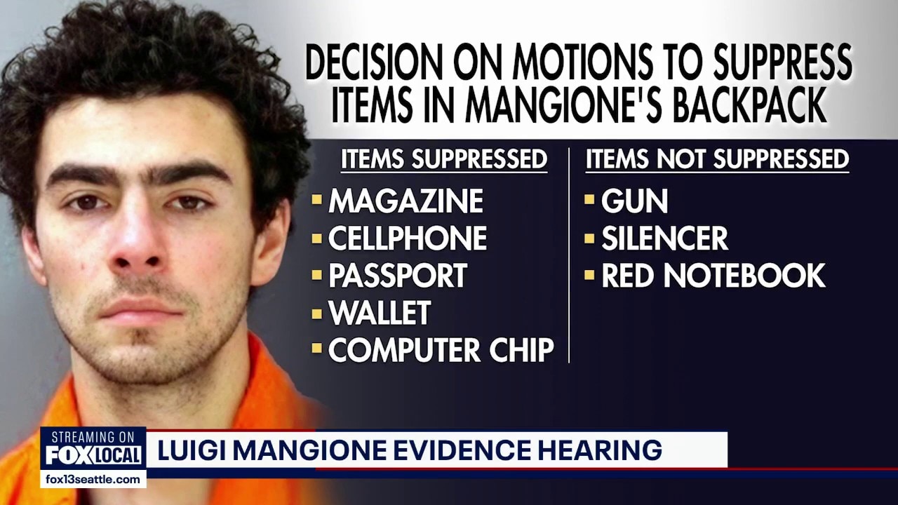 Judge rules on Mangione evidence