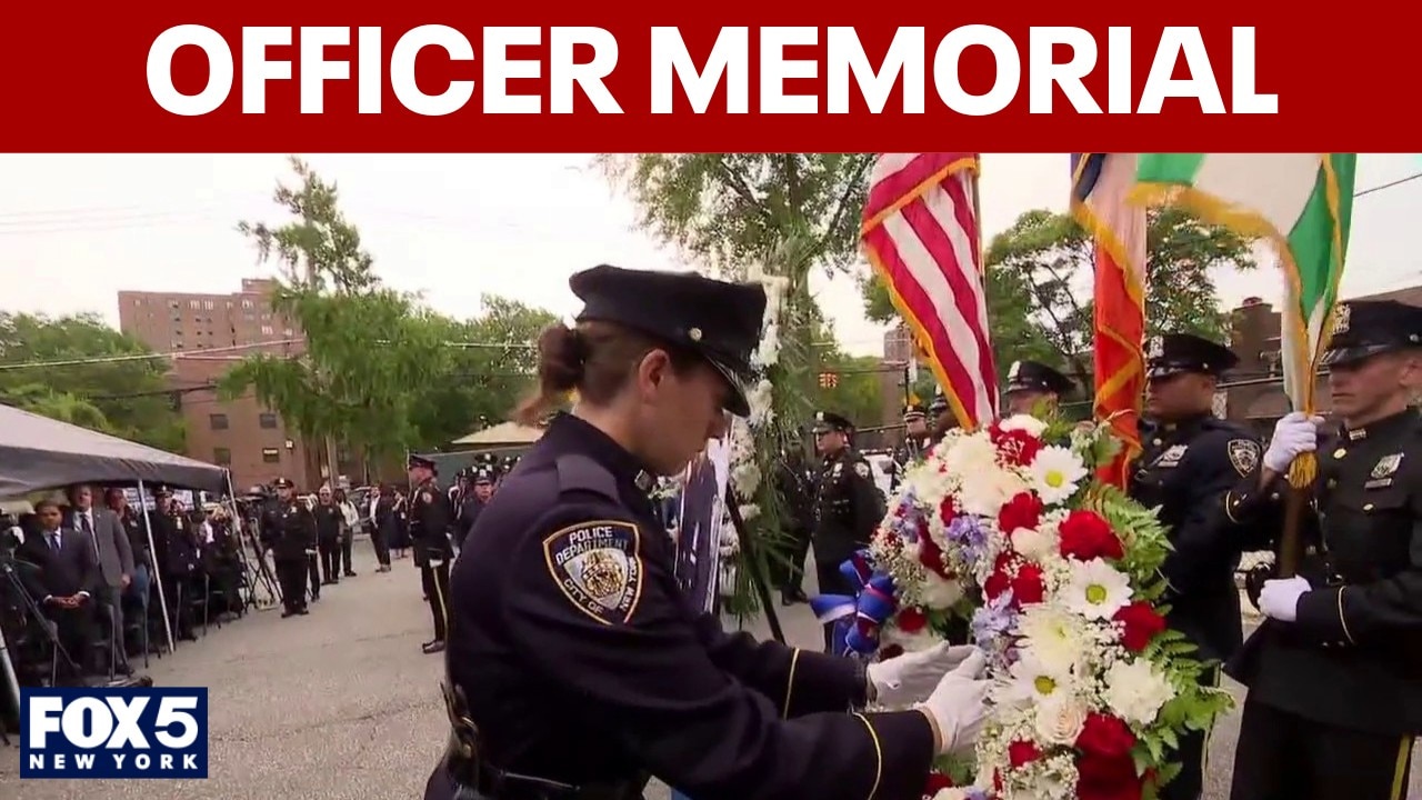 Slain NYPD officer honored 1 year after Midtown office shooting