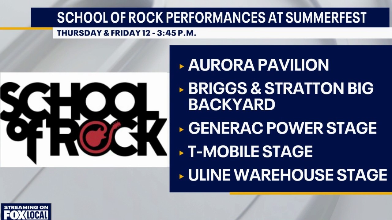 Students from School of Rock Shorewood gear up for Summerfest performance
