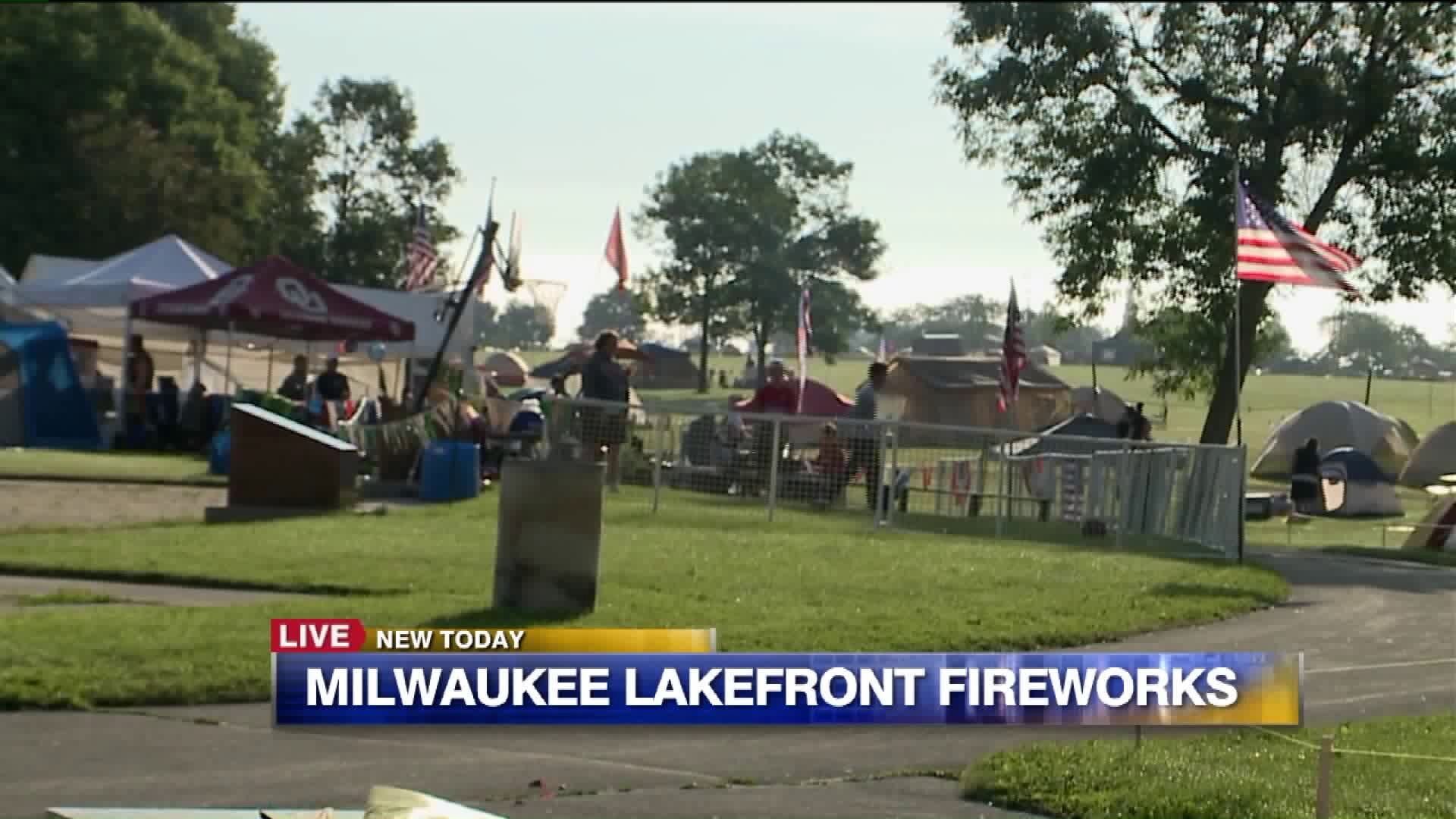 Milwaukee lakefront fireworks